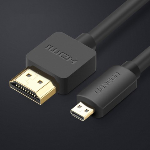 Kabel przewód Micro HDMI - HDMI 4K 60Hz 3m czarny Kabel przewód Micro HDMI - HDMI 4K 60Hz 3m czarny