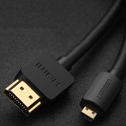 Kabel przewód Micro HDMI - HDMI 4K 60Hz 3m czarny Kabel przewód Micro HDMI - HDMI 4K 60Hz 3m czarny