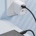 Kabel przewód USB-A - USB-C z wyświetlaczem LED 66W 6A 2m czarny
