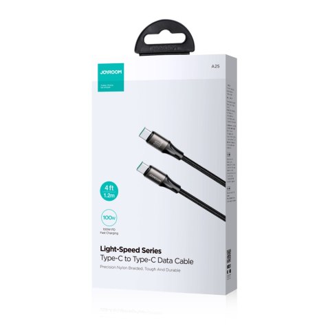 Kabel przewód USB-C 100W Light-Speed Series 1.2m czarny Kabel przewód USB-C 100W Light-Speed Series 1.2m czarny
