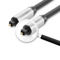 Kabel przewód optyczny Toslink SPDIF 3m szary