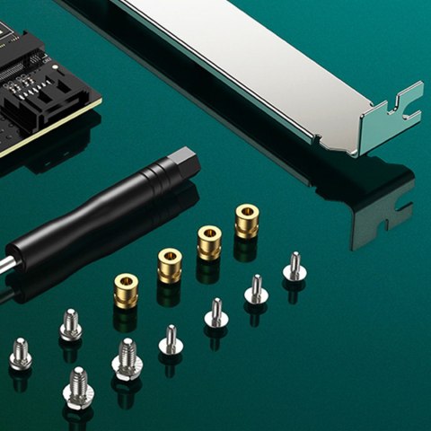 Karta rozszerzeń adapter dysku do komputera M.2 NVMe SATA PCIe 3.0 x4 32Gbps Karta rozszerzeń adapter dysku do komputera M.2 NVMe SATA PCIe 3.0 x4 32Gbps