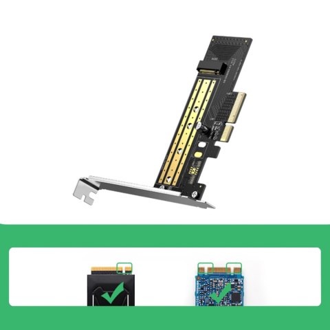 Karta rozszerzeń adapter dysku do komputera M.2 NVMe SATA PCIe 3.0 x4 32Gbps Karta rozszerzeń adapter dysku do komputera M.2 NVMe SATA PCIe 3.0 x4 32Gbps