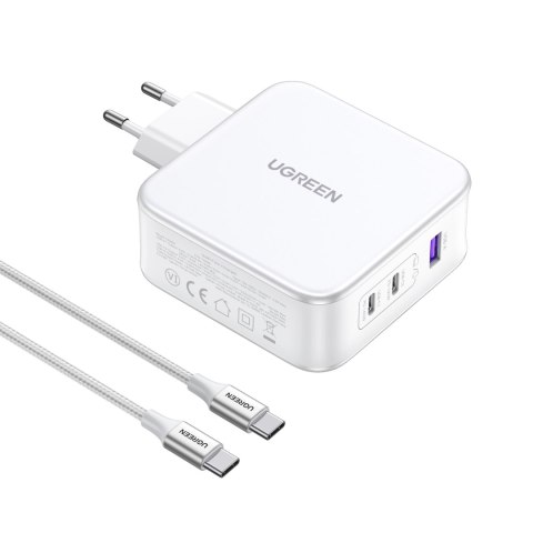 Ładowarka sieciowa GaN Nexode USB-A 2x USB-C 140W + kabel USB-C 1.5m biała Ładowarka sieciowa GaN Nexode USB-A 2x USB-C 140W + kabel USB-C 1.5m biała