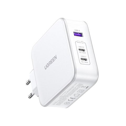 Ładowarka sieciowa GaN Nexode USB-A 2x USB-C 140W + kabel USB-C 1.5m biała Ładowarka sieciowa GaN Nexode USB-A 2x USB-C 140W + kabel USB-C 1.5m biała