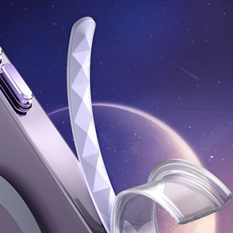 Magnetyczne etui iPhone 14 MagSafe PQY Ice Crystal Series srebrne Magnetyczne etui iPhone 14 MagSafe PQY Ice Crystal Series srebrne