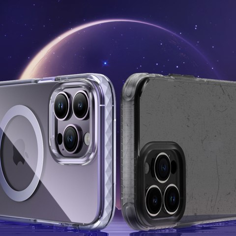 Magnetyczne etui iPhone 14 MagSafe PQY Ice Crystal Series srebrne Magnetyczne etui iPhone 14 MagSafe PQY Ice Crystal Series srebrne