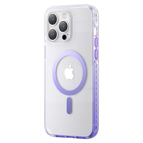 Magnetyczne etui iPhone 14 Plus MagSafe PQY Ice Crystal Series fioletowe Magnetyczne etui iPhone 14 Plus MagSafe PQY Ice Crystal Series fioletowe