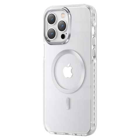 Magnetyczne etui iPhone 14 Plus MagSafe PQY Ice Crystal Series srebrne Magnetyczne etui iPhone 14 Plus MagSafe PQY Ice Crystal Series srebrne