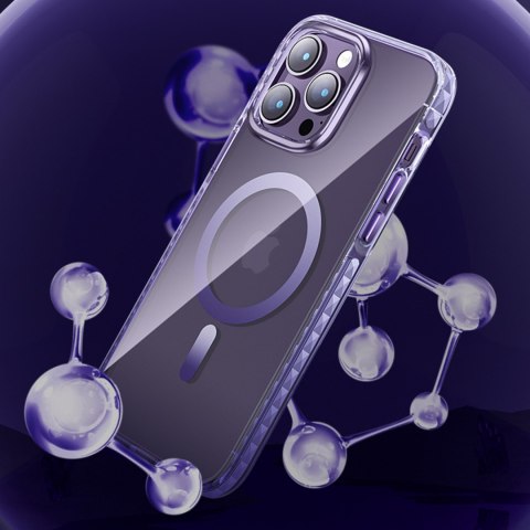 Magnetyczne etui iPhone 14 Plus MagSafe PQY Ice Crystal Series srebrne Magnetyczne etui iPhone 14 Plus MagSafe PQY Ice Crystal Series srebrne