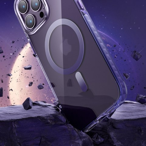 Magnetyczne etui iPhone 14 Plus MagSafe PQY Ice Crystal Series srebrne Magnetyczne etui iPhone 14 Plus MagSafe PQY Ice Crystal Series srebrne