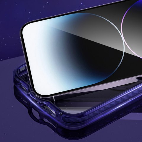 Magnetyczne etui iPhone 14 Plus MagSafe PQY Ice Crystal Series srebrne Magnetyczne etui iPhone 14 Plus MagSafe PQY Ice Crystal Series srebrne