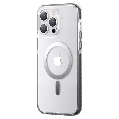 Magnetyczne etui iPhone 14 Plus MagSafe PQY Ice Crystal Series szare Magnetyczne etui iPhone 14 Plus MagSafe PQY Ice Crystal Series szare