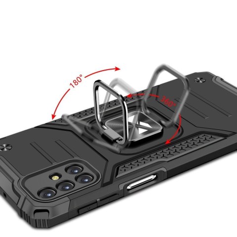 Pancerne hybrydowe etui pokrowiec Samsung Galaxy M31s + magnetyczny uchwyt Ring Armor srebrny Pancerne hybrydowe etui pokrowiec Samsung Galaxy M31s + magnetyczny uchwyt Ring Armor srebrny