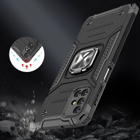 Pancerne hybrydowe etui pokrowiec Samsung Galaxy M31s + magnetyczny uchwyt Ring Armor srebrny Pancerne hybrydowe etui pokrowiec Samsung Galaxy M31s + magnetyczny uchwyt Ring Armor srebrny