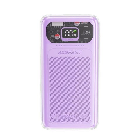 Powerbank 10000mAh Sparkling Series szybkie ładowanie 30W fioletowy Powerbank 10000mAh Sparkling Series szybkie ładowanie 30W fioletowy