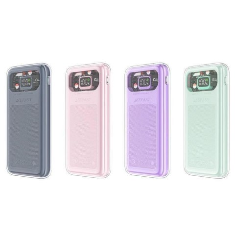 Powerbank 10000mAh Sparkling Series szybkie ładowanie 30W fioletowy Powerbank 10000mAh Sparkling Series szybkie ładowanie 30W fioletowy