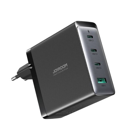 Szybka ładowarka sieciowa GaN 140W 3x USB-C USB-A + kabel USB-C 240W 1.2m czarna Szybka ładowarka sieciowa GaN 140W 3x USB-C USB-A + kabel USB-C 240W 1.2m czarna