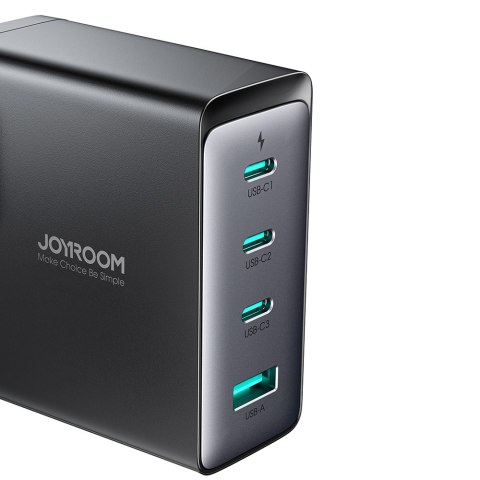 Szybka ładowarka sieciowa GaN 140W 3x USB-C USB-A + kabel USB-C 240W 1.2m czarna Szybka ładowarka sieciowa GaN 140W 3x USB-C USB-A + kabel USB-C 240W 1.2m czarna