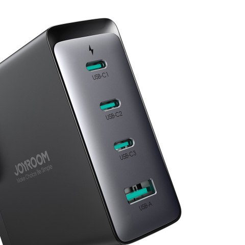 Szybka ładowarka sieciowa GaN 140W 3x USB-C USB-A + kabel USB-C 240W 1.2m czarna Szybka ładowarka sieciowa GaN 140W 3x USB-C USB-A + kabel USB-C 240W 1.2m czarna