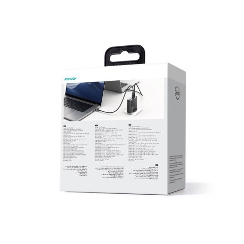 Szybka ładowarka sieciowa GaN 140W 3x USB-C USB-A + kabel USB-C 240W 1.2m czarna Szybka ładowarka sieciowa GaN 140W 3x USB-C USB-A + kabel USB-C 240W 1.2m czarna