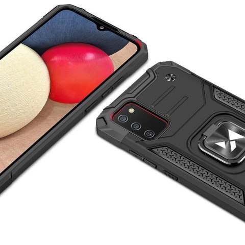 Pancerne etui pokrowiec + magnetyczny uchwyt Samsung Galaxy A03s Ring Armor niebieski Pancerne etui pokrowiec + magnetyczny uchwyt Samsung Galaxy A03s Ring Armor niebieski
