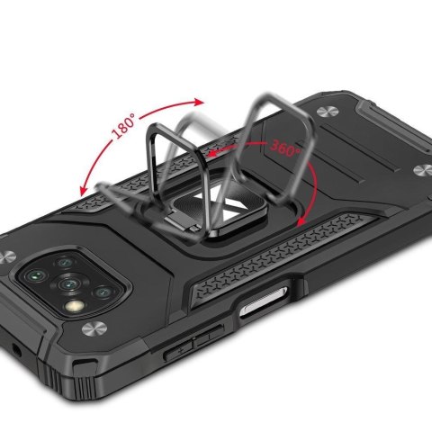 Pancerne etui pokrowiec + magnetyczny uchwyt Samsung Galaxy A03s Ring Armor niebieski Pancerne etui pokrowiec + magnetyczny uchwyt Samsung Galaxy A03s Ring Armor niebieski