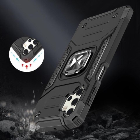 Pancerne etui pokrowiec + magnetyczny uchwyt Samsung Galaxy A13 5G Ring Armor czarny Pancerne etui pokrowiec + magnetyczny uchwyt Samsung Galaxy A13 5G Ring Armor czarny
