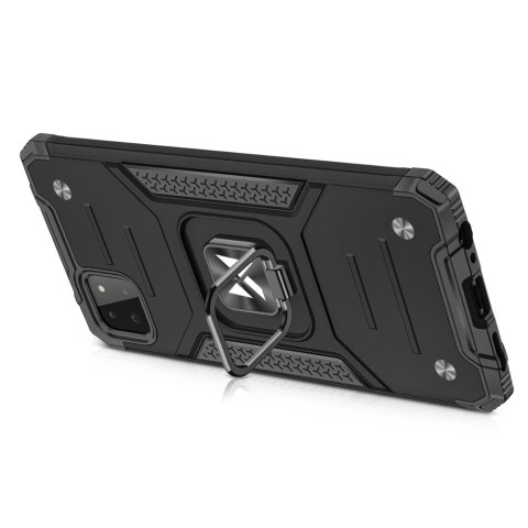 Pancerne etui pokrowiec + magnetyczny uchwyt Samsung Galaxy A22 4G Ring Armor czarny Pancerne etui pokrowiec + magnetyczny uchwyt Samsung Galaxy A22 4G Ring Armor czarny