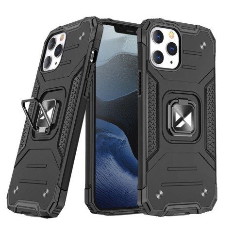 Pancerne etui pokrowiec + magnetyczny uchwyt iPhone 13 Pro Max Ring Armor czarny Pancerne etui pokrowiec + magnetyczny uchwyt iPhone 13 Pro Max Ring Armor czarny