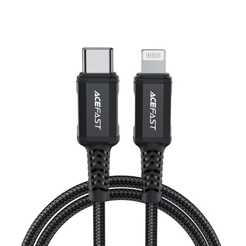 Kabel przewód MFI do iPhone USB-C - Lightning 30W 3A 1.8m czarny Kabel przewód MFI do iPhone USB-C - Lightning 30W 3A 1.8m czarny