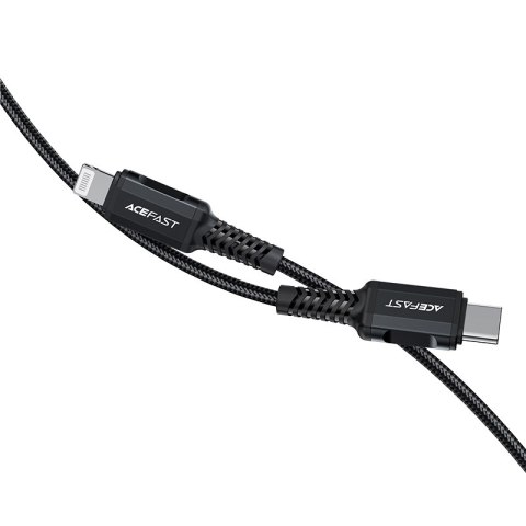 Kabel przewód MFI do iPhone USB-C - Lightning 30W 3A 1.8m czarny Kabel przewód MFI do iPhone USB-C - Lightning 30W 3A 1.8m czarny