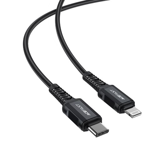 Kabel przewód MFI do iPhone USB-C - Lightning 30W 3A 1.8m czarny Kabel przewód MFI do iPhone USB-C - Lightning 30W 3A 1.8m czarny