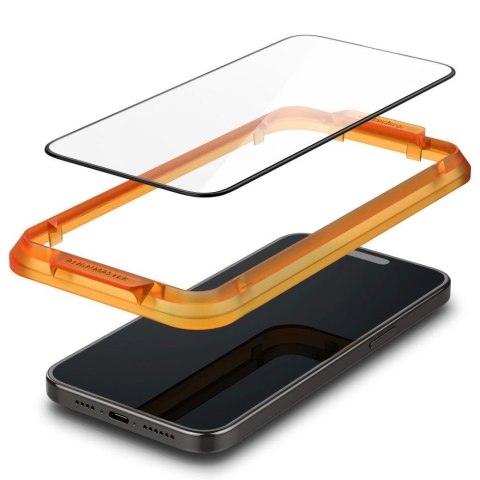 Szkło hartowane ALM Glass FC na iPhone 15 Pro czarne - ZESTAW 2 szt. Szkło hartowane ALM Glass FC na iPhone 15 Pro czarne - ZESTAW 2 szt.