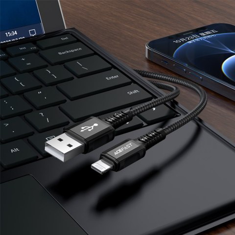 Kabel przewód MFI do iPhone USB - Lightning 2.4A 1.2m czarny Kabel przewód MFI do iPhone USB - Lightning 2.4A 1.2m czarny