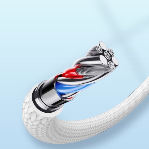 Kabel przewód USB-C - Lightning ze wskaźnikiem LED 20W A10 Series 1.2 m biały Kabel przewód USB-C - Lightning ze wskaźnikiem LED 20W A10 Series 1.2 m biały