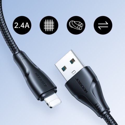 Kabel przewód do iPhone USB - Lightning 2.4A Surpass Series 1.2 m czarny Kabel przewód do iPhone USB - Lightning 2.4A Surpass Series 1.2 m czarny