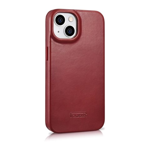 Skórzane etui iPhone 14 Plus z klapką magnetyczne MagSafe CE Oil Wax Premium Leather bordowy Skórzane etui iPhone 14 Plus z klapką magnetyczne MagSafe CE Oil Wax Premium Leather bordowy