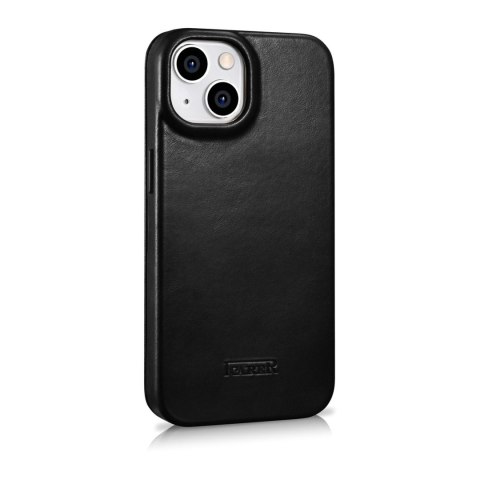 Skórzane etui iPhone 14 Plus z klapką magnetyczne MagSafe CE Oil Wax Premium Leather czarny Skórzane etui iPhone 14 Plus z klapką magnetyczne MagSafe CE Oil Wax Premium Leather czarny