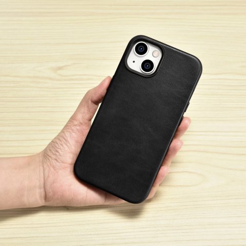 Skórzane etui iPhone 14 magnetyczne z MagSafe Oil Wax Premium Leather Case czarny Skórzane etui iPhone 14 magnetyczne z MagSafe Oil Wax Premium Leather Case czarny