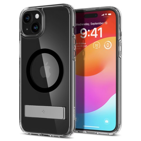 Etui Ultra Hybrid S MagSafe z podstawką do iPhone 15 czarne Etui Ultra Hybrid S MagSafe z podstawką do iPhone 15 czarne