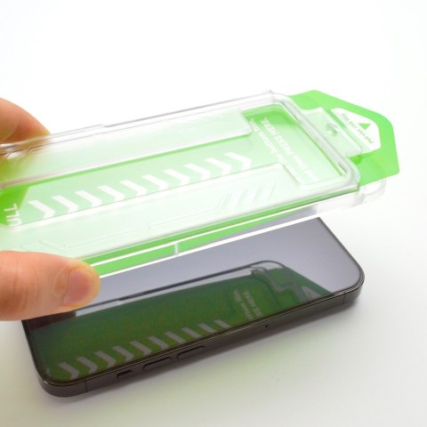 Szkło hartowane 9H z ramką montażową do iPhone 15 Plus Premium Glass czarne Szkło hartowane 9H z ramką montażową do iPhone 15 Plus Premium Glass czarne