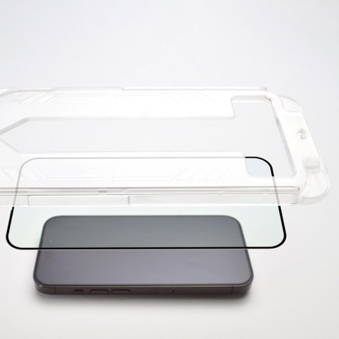 Szkło hartowane 9H z ramką montażową do iPhone 15 Plus Premium Glass czarne Szkło hartowane 9H z ramką montażową do iPhone 15 Plus Premium Glass czarne