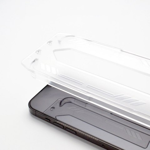 Szkło hartowane 9H z ramką montażową do iPhone 15 Plus Premium Glass czarne Szkło hartowane 9H z ramką montażową do iPhone 15 Plus Premium Glass czarne