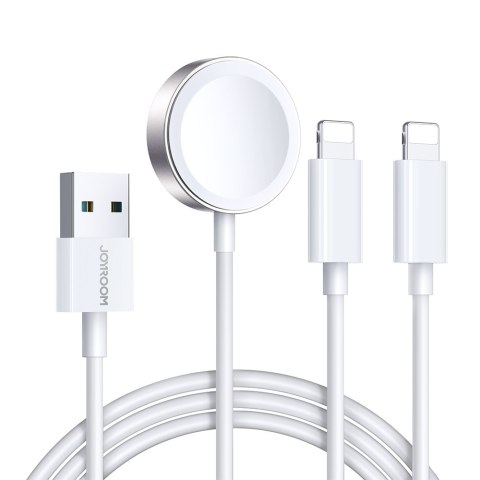 3w1 Kabel przewód USB-A z ładowarka indukcyjną + 2x iPhone Lightning 1.2m biały 3w1 Kabel przewód USB-A z ładowarka indukcyjną + 2x iPhone Lightning 1.2m biały