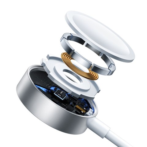 3w1 Kabel przewód USB-A z ładowarka indukcyjną + 2x iPhone Lightning 1.2m biały 3w1 Kabel przewód USB-A z ładowarka indukcyjną + 2x iPhone Lightning 1.2m biały