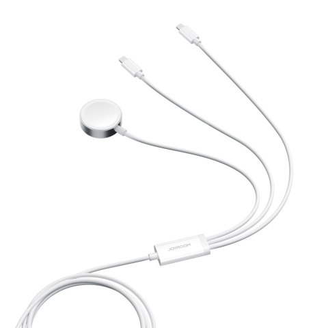 3w1 Kabel przewód USB-A z ładowarka indukcyjną + 2x iPhone Lightning 1.2m biały 3w1 Kabel przewód USB-A z ładowarka indukcyjną + 2x iPhone Lightning 1.2m biały