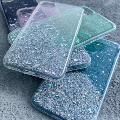 Błyszczące etui pokrowiec z brokatem Xiaomi Mi 10T Lite Star Glitter zielony Błyszczące etui pokrowiec z brokatem Xiaomi Mi 10T Lite Star Glitter zielony