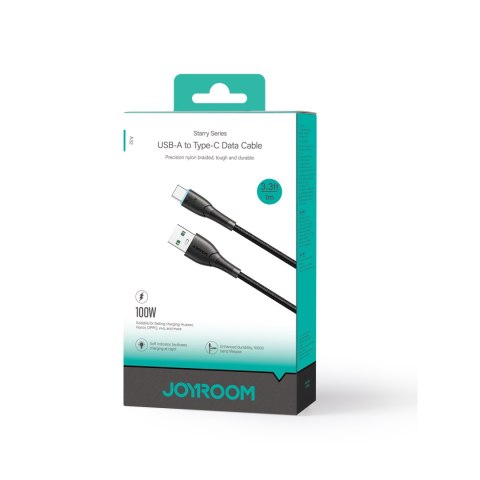 Kabel przewód Starry Series USB-A - USB-C 100W 1m czarny Kabel przewód Starry Series USB-A - USB-C 100W 1m czarny