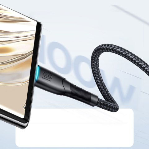 Kabel przewód Starry Series USB-A - USB-C 100W 1m czarny Kabel przewód Starry Series USB-A - USB-C 100W 1m czarny